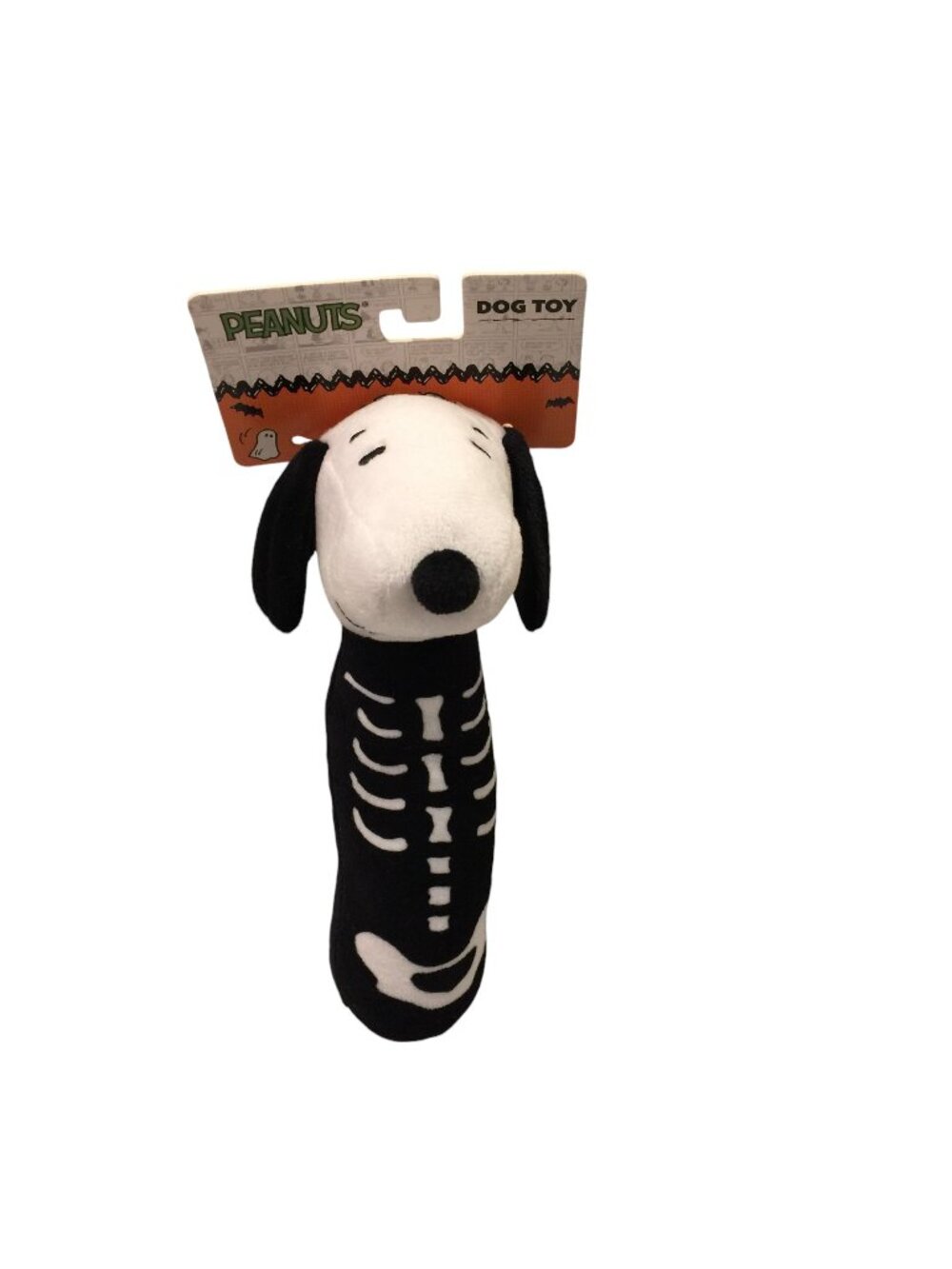Peanuts 9" Snoopy Skeleton Plush Squeaker Dog Toy Halloween